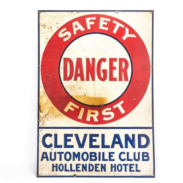 Cleveland Motor Club Danger Hotel Advertising Sign