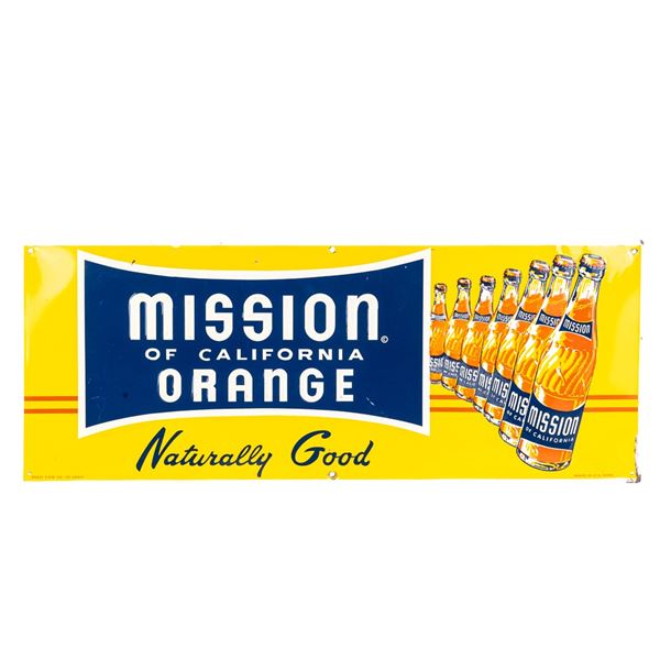 Mission Orange Embossed SST Advertising Sign