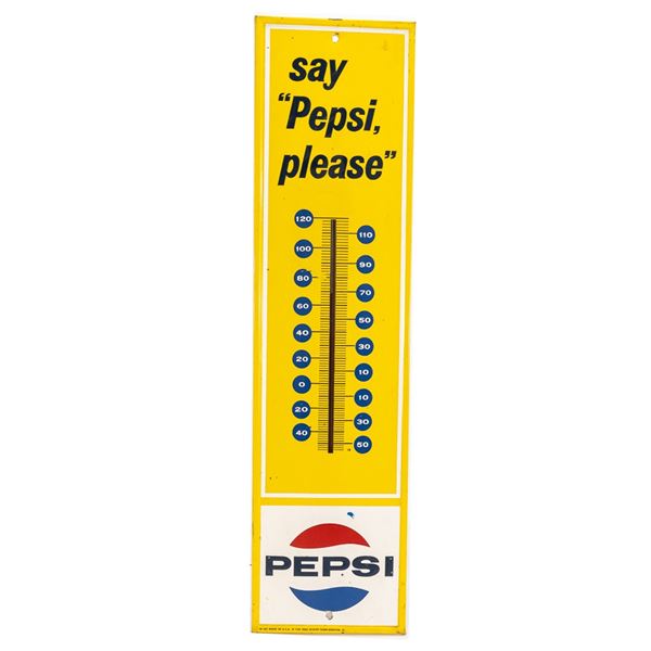 Working 1965 Pepsi  Advertising Thermometer M-165