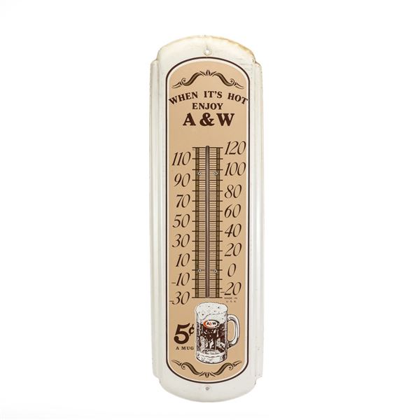 Working A&W 5c Advertising Thermometer