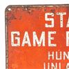 Image 2 : Ohio State Game Refuge Warning Embossed Tin Sign