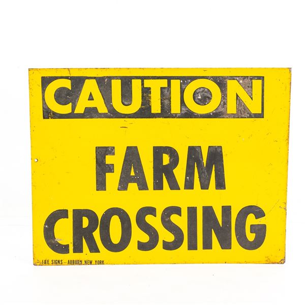 Vintage Farm Crossing SST Advertising Sign J&E
