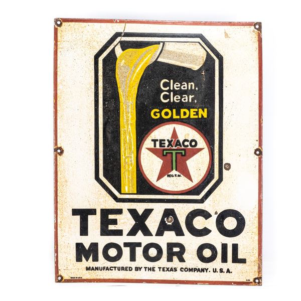 Texaco Clean Clear Golden SSP Advertising Sign