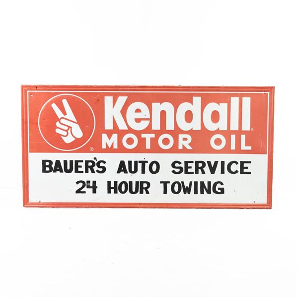 Kendall Motor Oil SST Embossed Advertising Sign