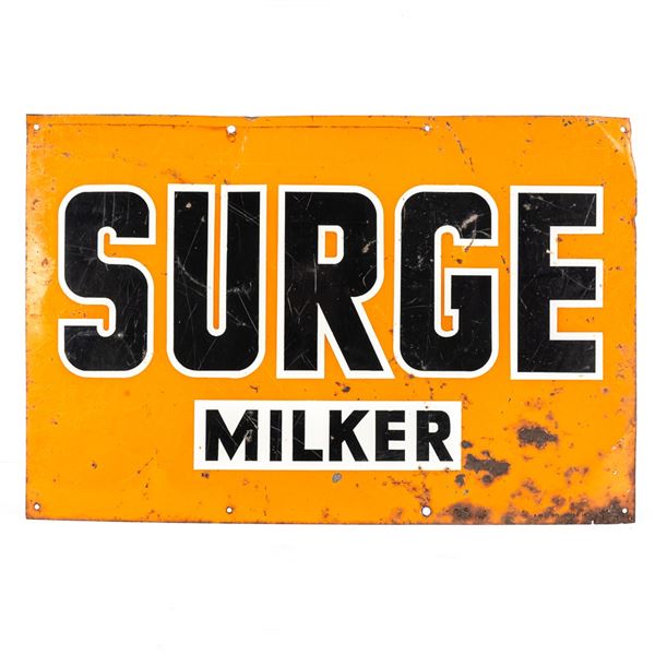 Surge Milker Single Sided Metal Advertising Sign