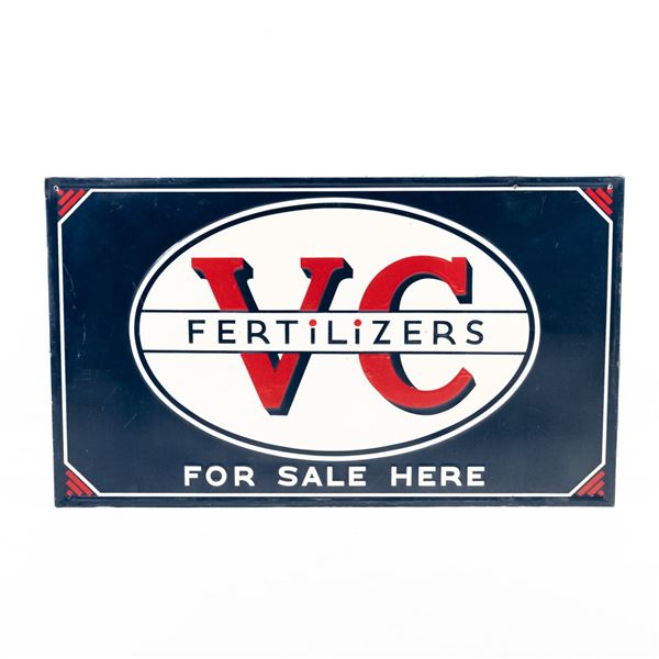 58" VC Fertilizer Embossed SST Advertising Sign