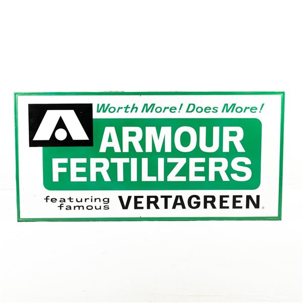 Armour Fertilizers Embossed SST Advertising Sign