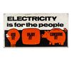 Image 1 : Vintage Electricity Conservation Advertising Sign