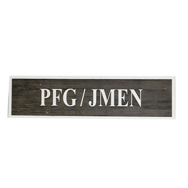 Large 54" PFG / JMEN Wooden Advertising Sign