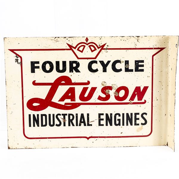 Lauson Four Cycle Industrial Engine Flange Ad Sign