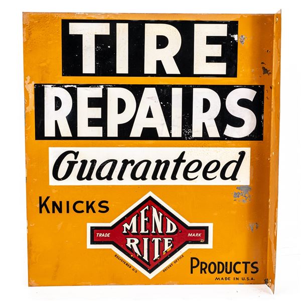 Mend Rite Tire Repair Advertising Flange Sign