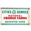 Image 1 : Cities Service National Charge Card Ad Flange Sign