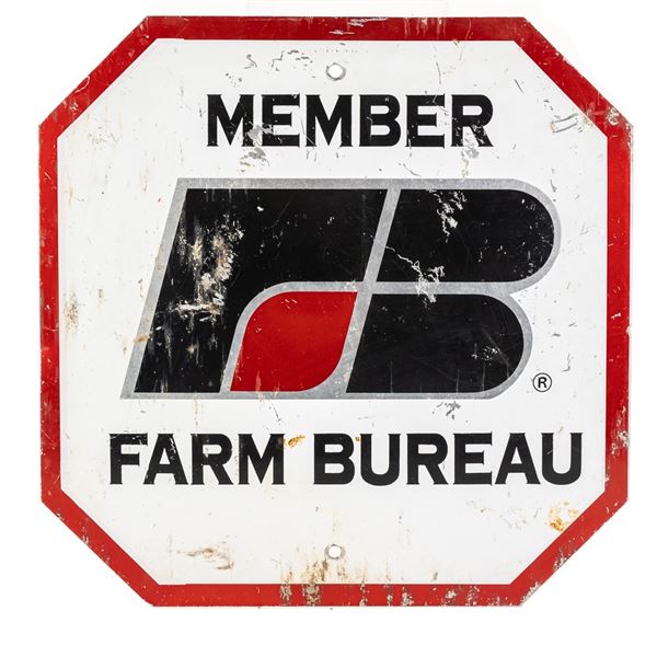 Farm Bureau Member Advertising Stop Sign