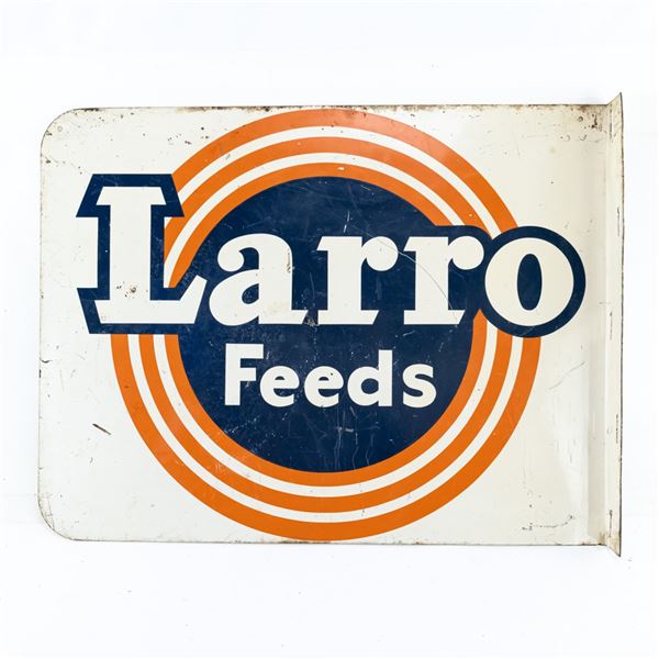 Larro Feeds Double Sided Flange Advertising Sign