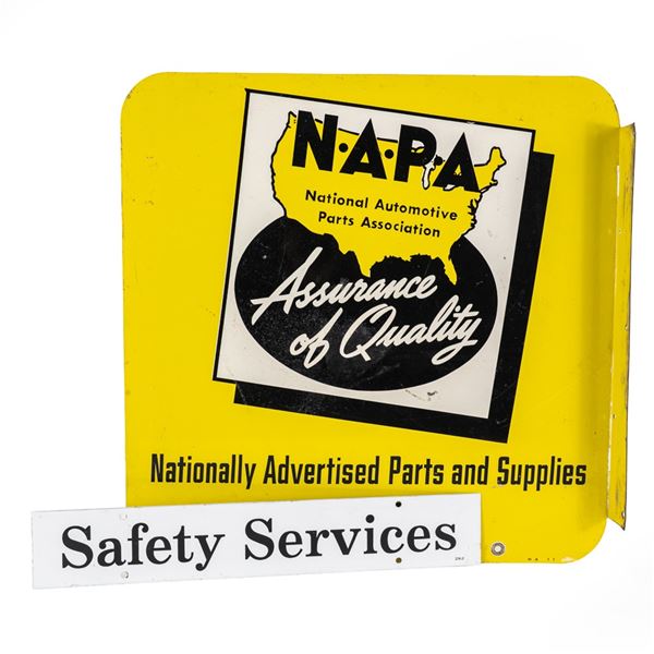 NAPA Safety Double Sided Flange Advertising Sign
