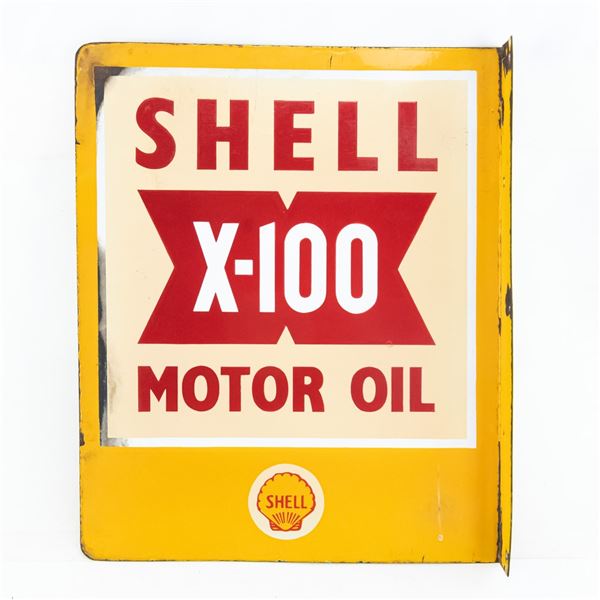 Shell X-100 Motor Oil DSP Advertising Flange Sign