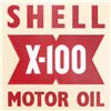 Image 6 : Shell X-100 Motor Oil DSP Advertising Flange Sign