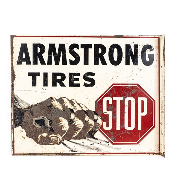 "Stop Armstrong Tires" DSP Advertising Flange Sign