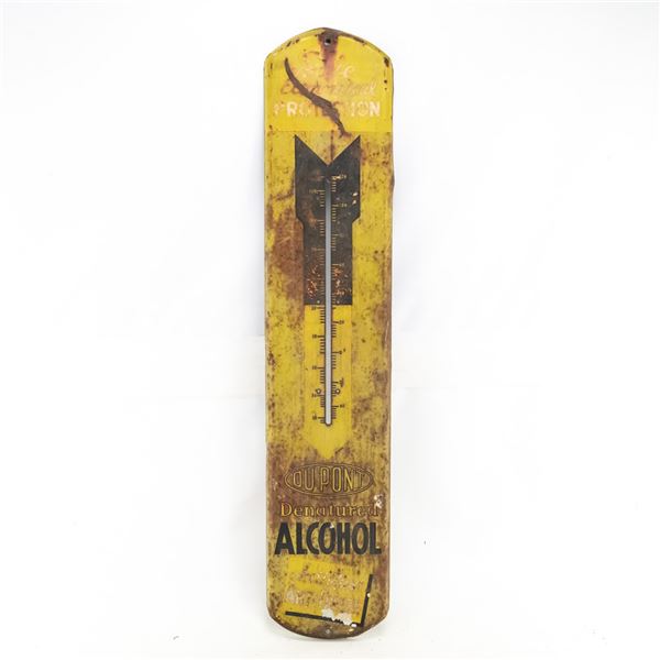 DUPONT Denatured Alcohol Advertising Thermometer