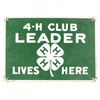 Image 1 : 4-H Club Leader Embossed Tin Advertising Sign