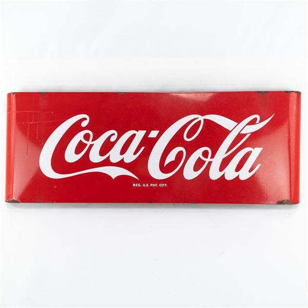Coca-Cola Horizontal Metal Insert Advertising Sign