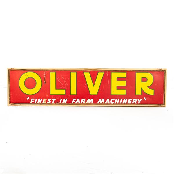 Framed 95" Oliver SST Embossed Advertising Sign