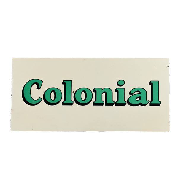 Colonial Double Sided Porcelain Advertising Sign