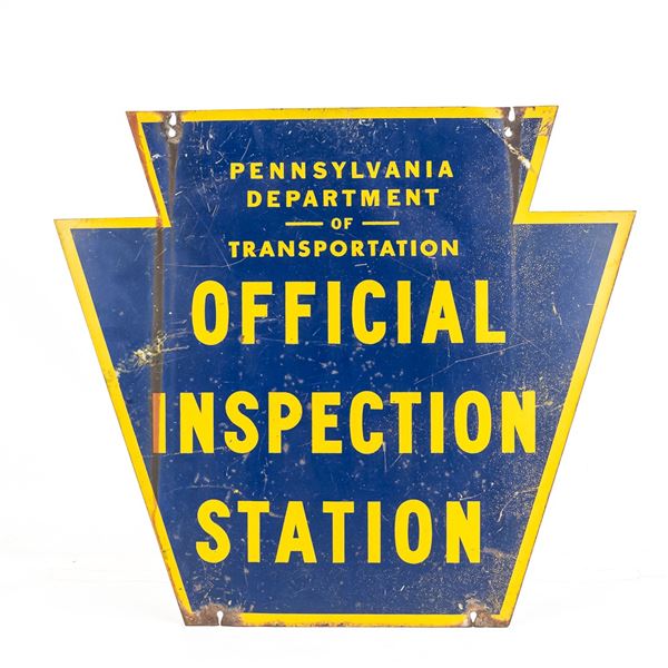 Pennsylvania DOT Official Inspection Station Sign