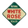 Image 1 : 48" National White Rose Dealer Embossed AD Sign
