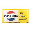 Image 1 : 67" Say Pepsi Please Embossed SST Advertising Sign