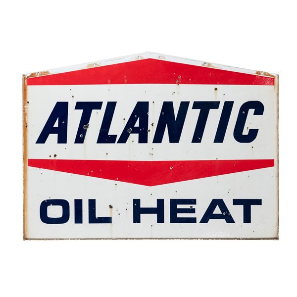 Atlantic Oil Heat DSP Porcelain Advertising Sign