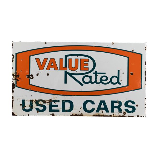 54" Value Rated Used Cars DSP Advertising Sign