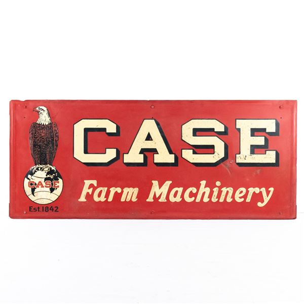 Case Farm Machinery SST Embossed Advertising Sign