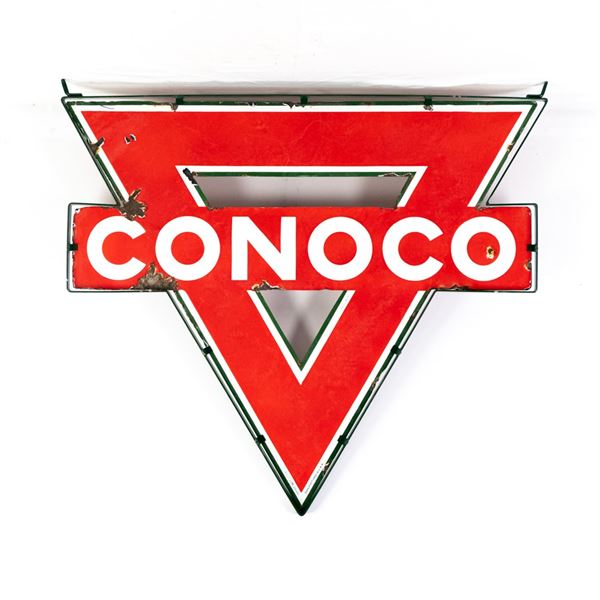 Triangular Conoco DSP Hanging  Advertising Sign