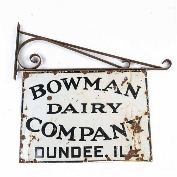 Bowman Dairy Co SSP Porcelain Advertising Sign