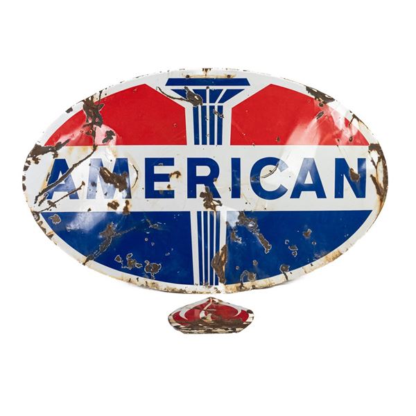 74" American Gas Double Sided Advertising Sign