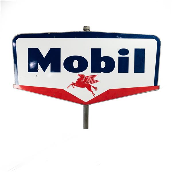 1957 Mobil Two-Sign Gas Station Advertising Sign
