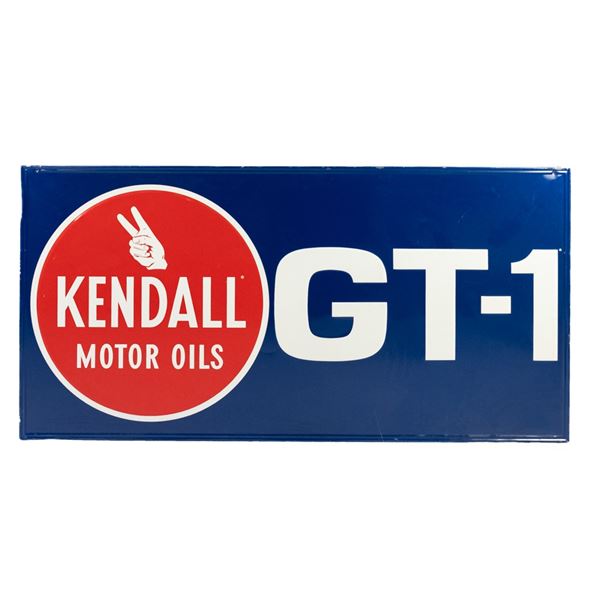 Kendall GT-1 Motor Oil Embossed  Advertising Sign