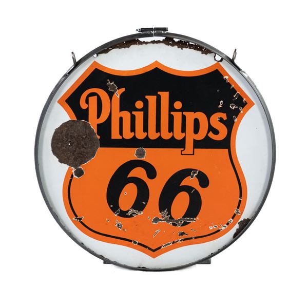 30" Phillips 66 DSP Ad Sign w Frame Veribrite