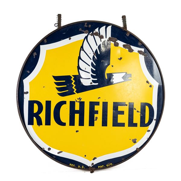 60" Richfield DSP Porcelain Advertising Sign