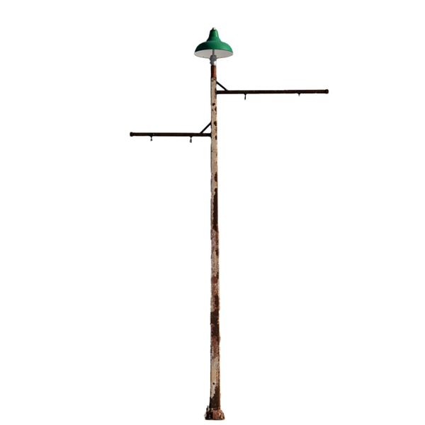 130" Service Station Island Wired Lamp Post