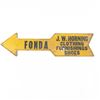 Image 1 : 24" Fonda Finger Arrow Advertising Sign