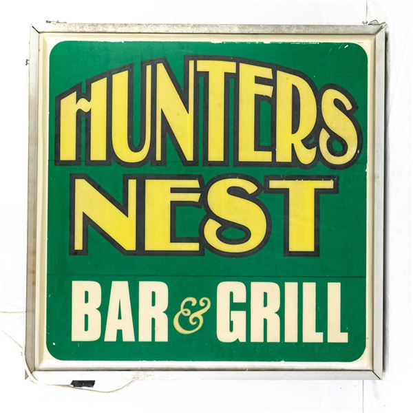 Hunter's Nest Bar & Grill Advertising Sign