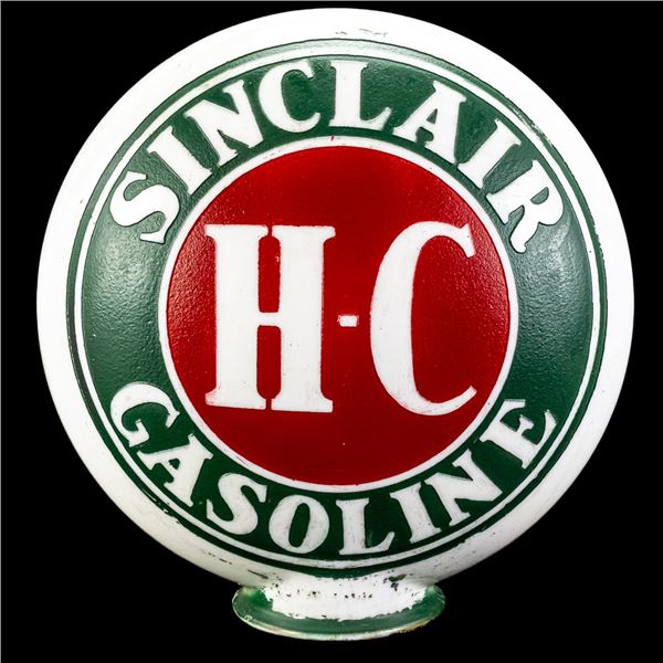Sinclair HC Etched Milk Glass Gas Globe