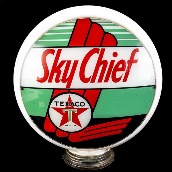 18" Sky Chief Glass Gas Advertising Globe