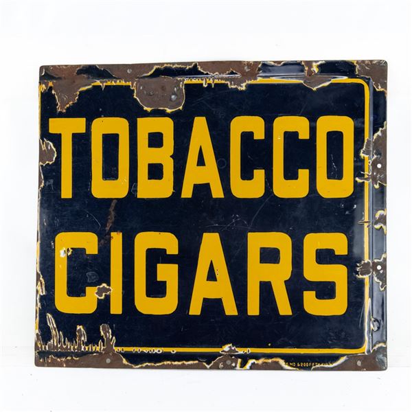 Antique Tobacco Cigars SSP Advertising Sign