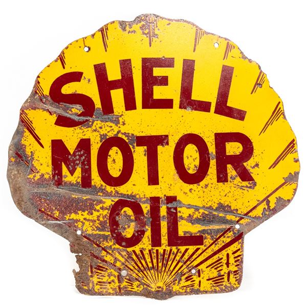 25" Shell Motor Oil Clamshell DSP Advertising Sign