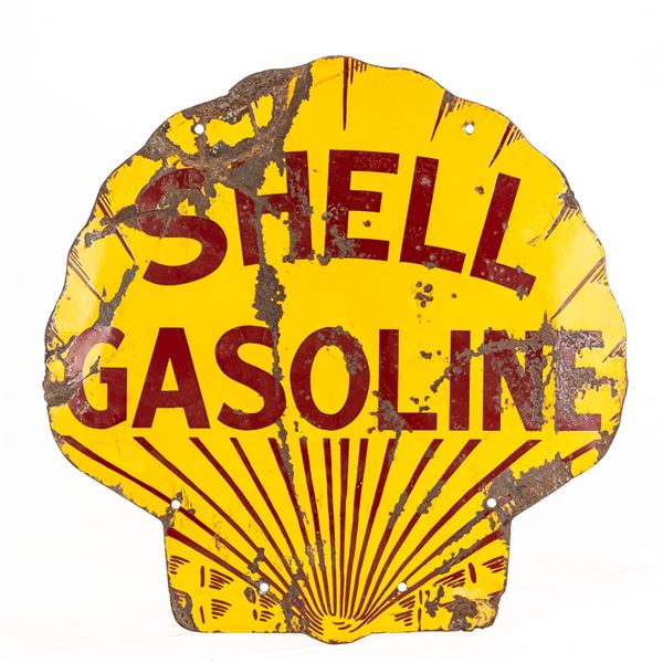25" Shell Gasoline Clamshell DSP Advertising Sign