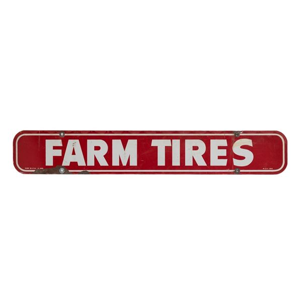 Farm Tires Double Sided Porcelain Advertising Sign