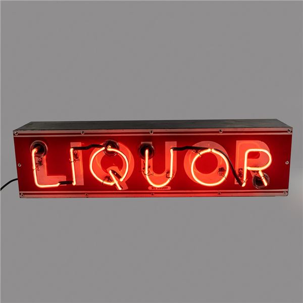 32" Wm J. Rueff  "Liquor" NEON Advertising Sign